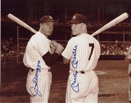 Mickey Mantle & Joe DiMaggio Signed 11x14 Photo
